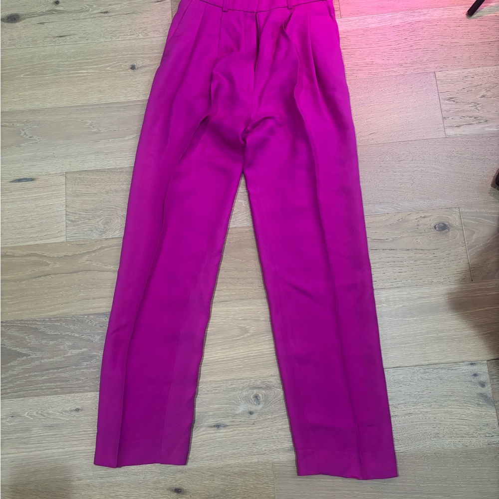 Celine Fuchsia Pink Trousers 100% Cotton